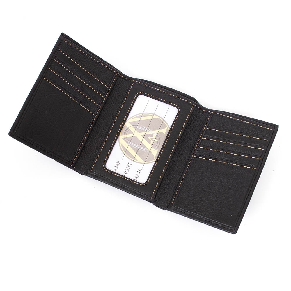 Classic Oregon O, MCM Group, Black, Wallet, Accessories, Unisex, Contrast Stitch, Tri-Fold, 944154